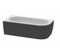 Акриловая ванна Cezares Slim Corner 179х79 левая, белый/черный SLIM CORNER-180-80-60-L-NERO-SET