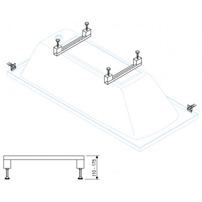 Ножки для прямоугольных акриловых ванн Cezares LEG-KIT-150