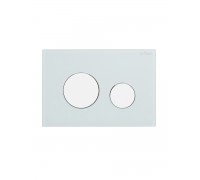 Кнопка смыва Cezares Lux LUX-GB-BIO-C белое стекло/белый матовый