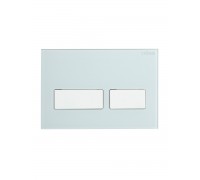 Кнопка смыва Cezares Lux LUX-GB-2-BIO белое стекло/белый матовый