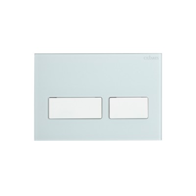 Кнопка смыва Cezares Lux LUX-GB-2-BIO белое стекло/белый матовый