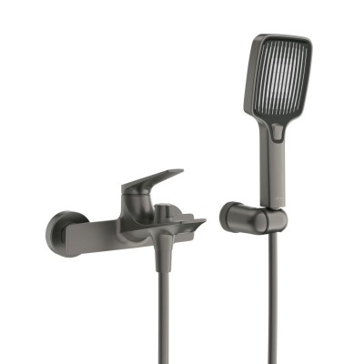 Смеситель Cezares Liner LINER-VD-GM для ванны и душа, оружейная сталь