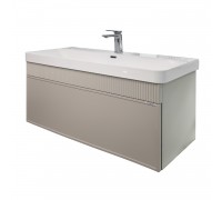 Тумба Comforty Мадрид 100М Серый шёлк с раковиной Comforty CF19595BX-100 подвесная 00-00020148CF