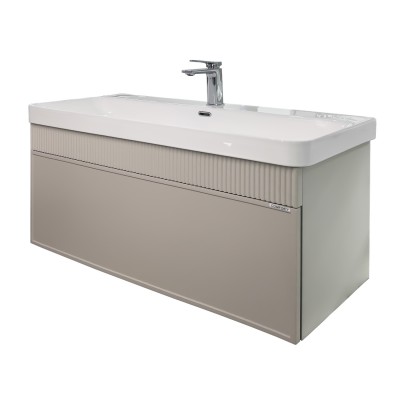 Тумба Comforty Мадрид 100М Серый шёлк с раковиной Comforty CF19595BX-100 подвесная 00-00020148CF