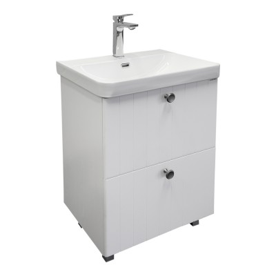Тумба Comforty Истра 60Н Ясень белёный с раковиной Comforty CF19595BX-60 напольная 00-00022488CF