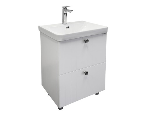 Тумба Comforty Истра 60Н Ясень белёный с раковиной Comforty CF19595BX-60 напольная 00-00022488CF