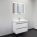 Тумба Comforty Валдай 80П2 Белый/матовый с раковиной Comforty 4480 подвесная 00-00019071CF