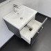 Тумба Comforty Бросно 60П Оружейная сталь с раковиной Como 60 подвесная 00-00020428CF
