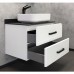 Тумба Comforty Амстердам 75 Белый/глянцевый с черной матовой столешницей с раковиной Comforty T-Y9378 00-00004668CF