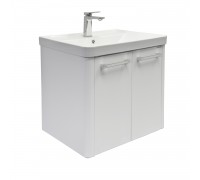 Тумба Comforty Катунь 60ПД Белый/матовый с раковиной Comforty 4460 подвесная 00-00018663CF