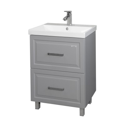 Тумба Comforty Бросно 60Н2 Альпийский иней с раковиной Comforty CF19696BX-60 напольная 00-00021588CF