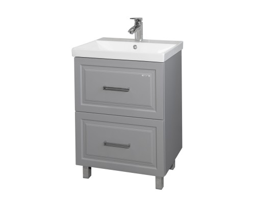 Тумба Comforty Бросно 60Н2 Альпийский иней с раковиной Comforty CF19696BX-60 напольная 00-00021588CF