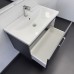 Тумба Comforty Бросно 80П Оружейная сталь с раковиной Como 80 подвесная 00-00020687CF