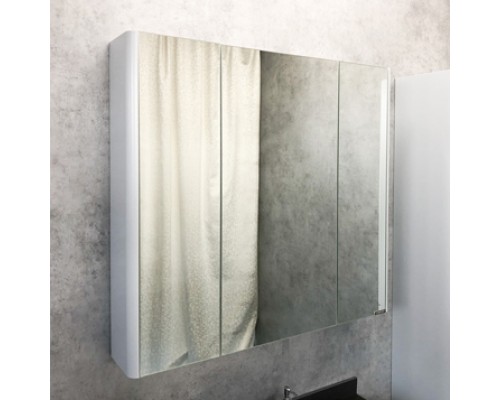 Зеркало-шкаф Comforty Сорренто 90 Светло-серый