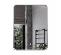 Зеркало Comforty Сириус 60 в алюминиевой раме, LED IC-подсветка холодный свет, сенсор, серебряный/матовый 00-00014193CF