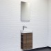 Тумба Comforty Матэ 40 Дуб тёмно-коричневый, левые полочки с раковиной Comforty 9140 подвесная 00-00015325CF
