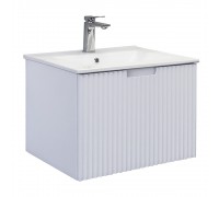 Тумба Comforty Муром 60П Белый/матовый с раковиной Comforty 60E подвесная 00-00005266CF