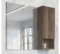 Зеркало-шкаф Comforty Бордо 90 Дуб темно-коричневый