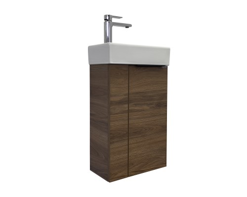 Тумба Comforty Асти 40 Дуб темно-коричневый с раковиной Comforty 9140 00-00015420CF