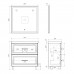 Тумба Comforty Бросно 80Н2 Альпийский иней с раковиной Comforty CF19696BX-80 напольная 00-00021590CF