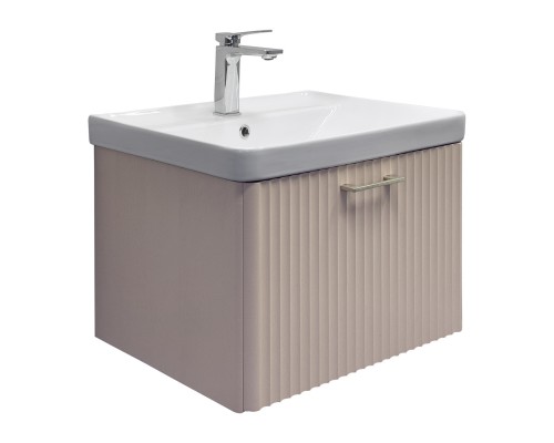 Тумба Comforty Ангара 60П дуб латте с раковиной 4460 00-00021034CF