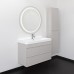 Тумба Comforty Мадрид 100М2(Н) Серый шёлк с раковиной Comforty CF19595BX-100 подвесная 00-00021783CF