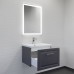 Тумба Comforty Бросно 60П Оружейная сталь с раковиной Como 60 подвесная 00-00020428CF