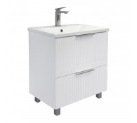Тумба Comforty Лима 60Н2 Белый/матовый с раковиной Como 60 напольная 00-00019173CF