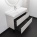 Тумба Comforty Мадрид 100М2(Н) Серый шёлк с раковиной Comforty CF19595BX-100 подвесная 00-00021783CF