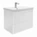 Тумба Comforty Енисей 80П2 Белый глянец с раковиной Comforty 4480 подвесная 00-00021339CF