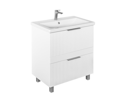 Тумба Comforty Лима 70Н2 Белый/матовый с раковиной Como 70 напольная 00-00019211CF