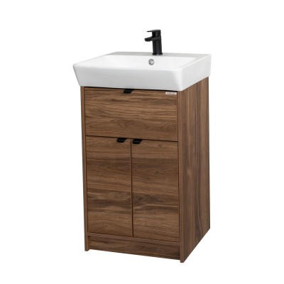 Тумба Comforty Руза 50 Дуб темно-коричневый, с раковиной Comforty 9055RA-50 00-00022023CF