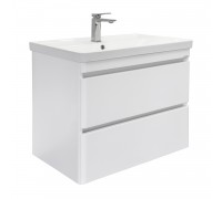 Тумба Comforty Валдай 80П2 Белый/матовый с раковиной Comforty 4480 подвесная 00-00019071CF