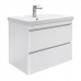 Тумба Comforty Валдай 80П2 Белый/матовый с раковиной Comforty 4480 подвесная 00-00019071CF