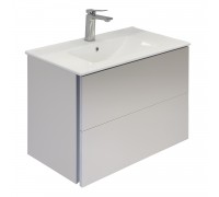 Тумба Comforty Бильбао 80 Серый шёлк с раковиной Comforty 80E подвесная 00-00021620CF
