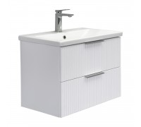 Тумба Comforty Лима 70П2 Белый/матовый с раковиной Como 70 подвесная 00-00019188CF