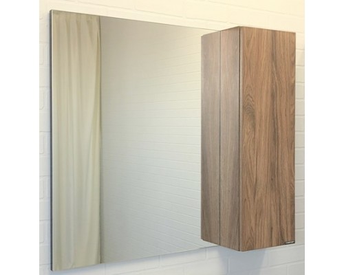 Зеркало-шкаф Comforty Порто 90 Дуб темно-коричневый