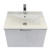 Тумба Comforty Муром 60П Белый/матовый с раковиной Comforty 60E подвесная 00-00005266CF