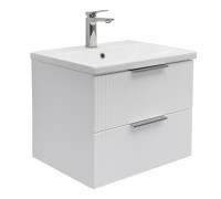 Тумба Comforty Лима 60П2 Белый/матовый с раковиной Como 60 подвесная 00-00019210CF