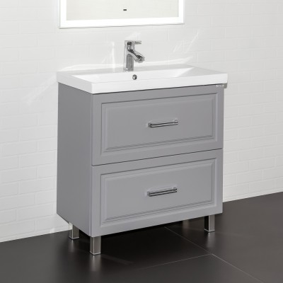 Тумба Comforty Бросно 80Н2 Альпийский иней с раковиной Comforty CF19696BX-80 напольная 00-00021590CF