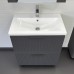 Тумба Comforty Лима 70Н2 Антрацит с раковиной Como 70 напольная 00-00019179CF