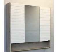 Зеркало-шкаф Comforty Клеон 90 Белый/Дуб дымчатый