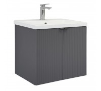 Тумба Comforty Лима 60П Антрацит с раковиной Como 60 подвесная 00-00019236CF