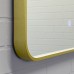 Зеркало Comforty Сириус 60 в алюминиевой раме, LED IC-подсветка теплый свет, сенсор, золотой/матовый 00-00014201CF