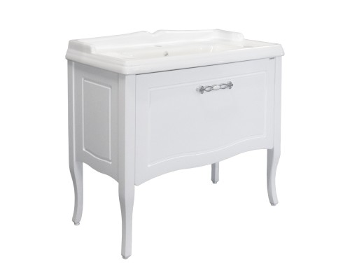 Тумба Comforty Павия 100 Белый глянец с раковиной Comforty 3310 напольная 00-00017943CF