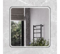 Зеркало Comforty Сириус 80 в алюминиевой раме, LED IC-подсветка холодный свет, сенсор, серебряный/матовый 00-00014196СF