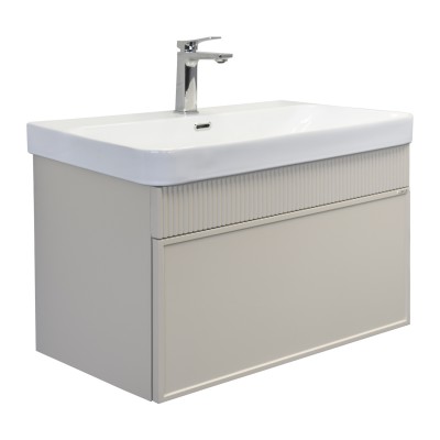 Тумба Comforty Мадрид 80М Серый шёлк с раковиной Comforty CF19595BX-80 00-00009124CF
