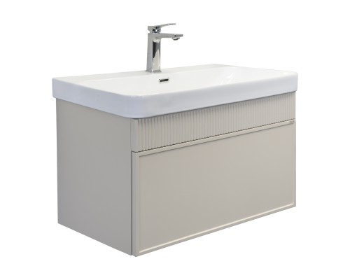 Тумба Comforty Мадрид 80М Серый шёлк с раковиной Comforty CF19595BX-80 00-00009124CF