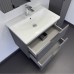Тумба Comforty Лима 70П2 Антрацит с раковиной Como 70 подвесная 00-00019212CF