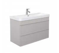 Тумба Comforty Мадрид 100М2(Н) Серый шёлк с раковиной Comforty CF19595BX-100 подвесная 00-00021783CF